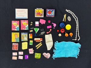 Vtg Lot Barbie Tammy Tressy House Items Accessories Book Record TV Dishes 47 Pcs